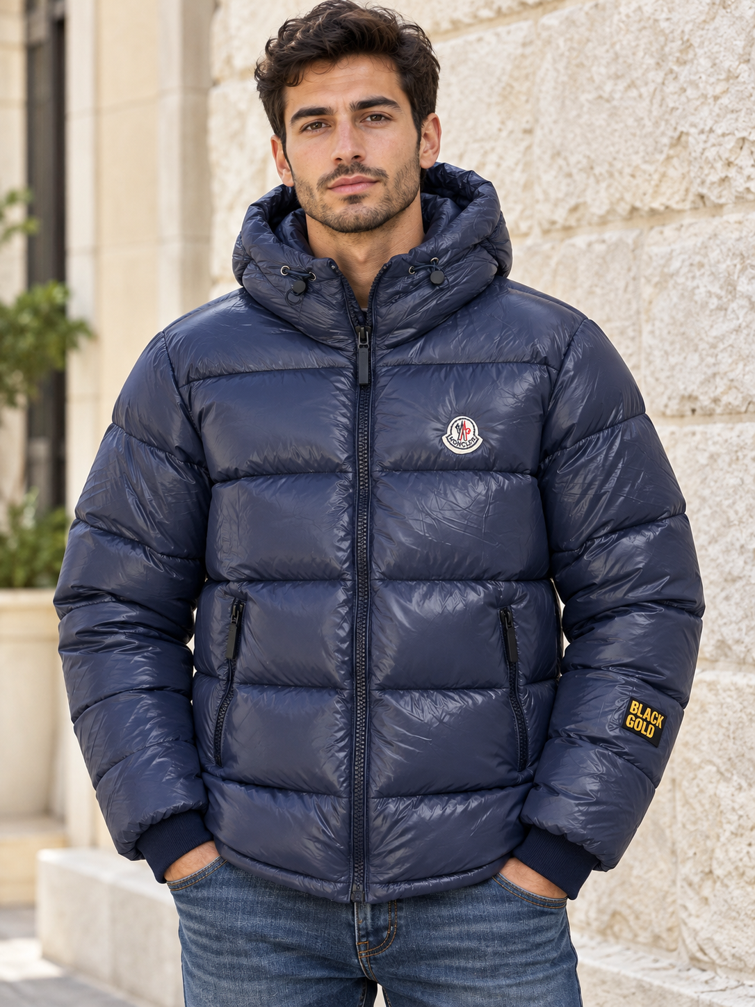 Geacă Moncler-bleumarin