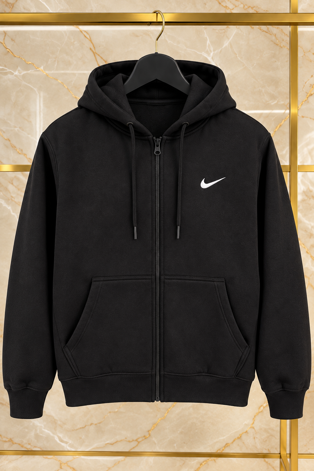 Hanorac cu fermoar – Black