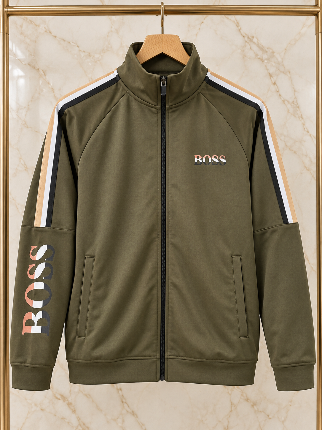 Trening bărbați BOSS - Khaki