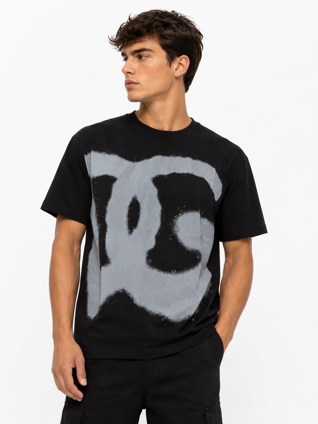 Dolce & Gabbana Tricou Premium Bărbați Negru – Logo Grafic Oversized
