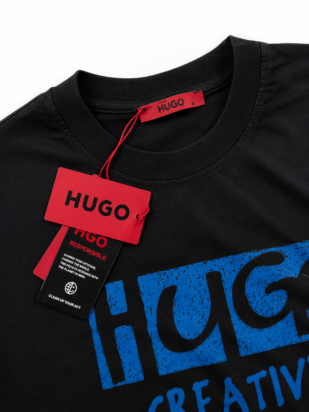 HUGO Tricou Premium Bărbați Negru