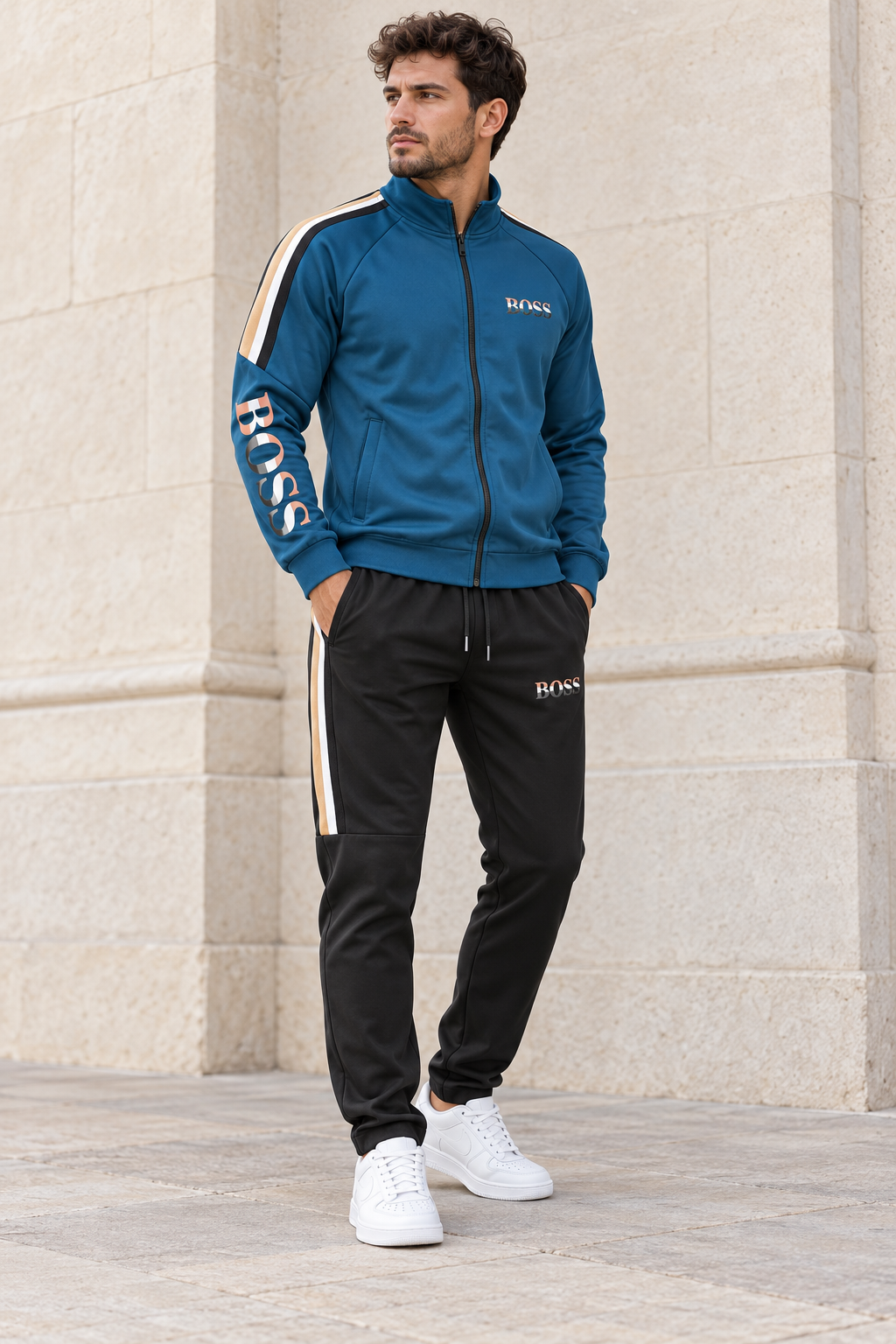 Trening bărbați BOSS - Petrol Blue