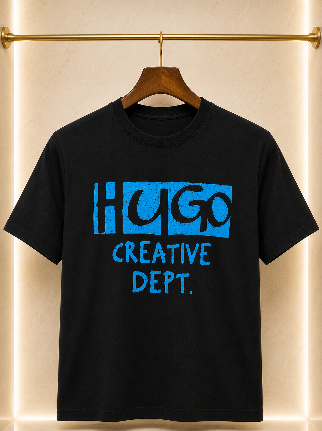 HUGO Tricou Premium Bărbați Negru