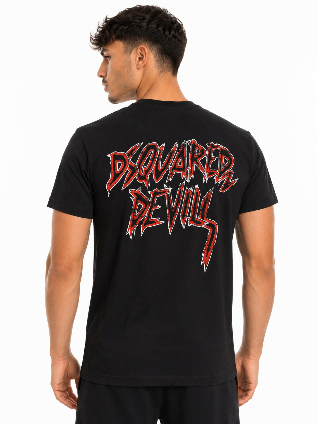 Dsquared2 Tricou Premium Bărbați Negru – Devil Graphic