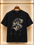Balenciaga Tricou negru cu imprimeu grafic