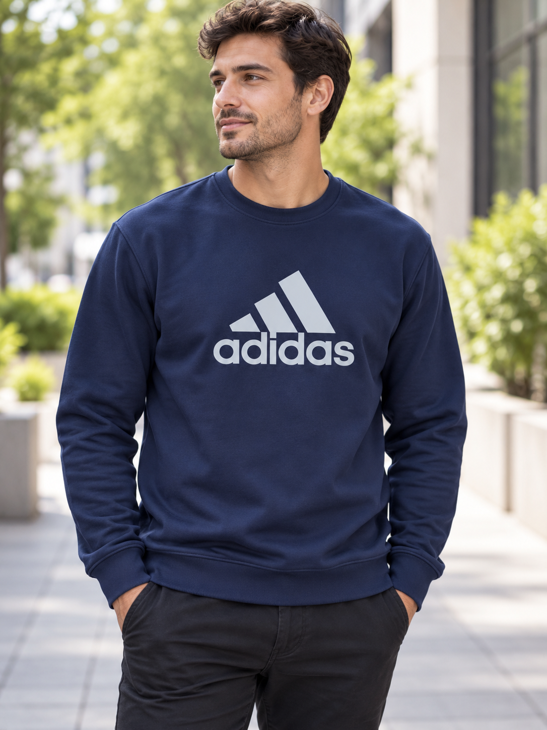 Bluză bărbați Adidas bleumarin