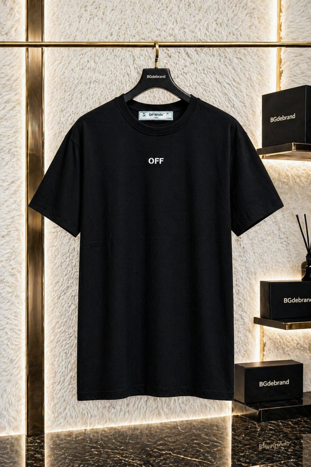 Tricou Off White Black