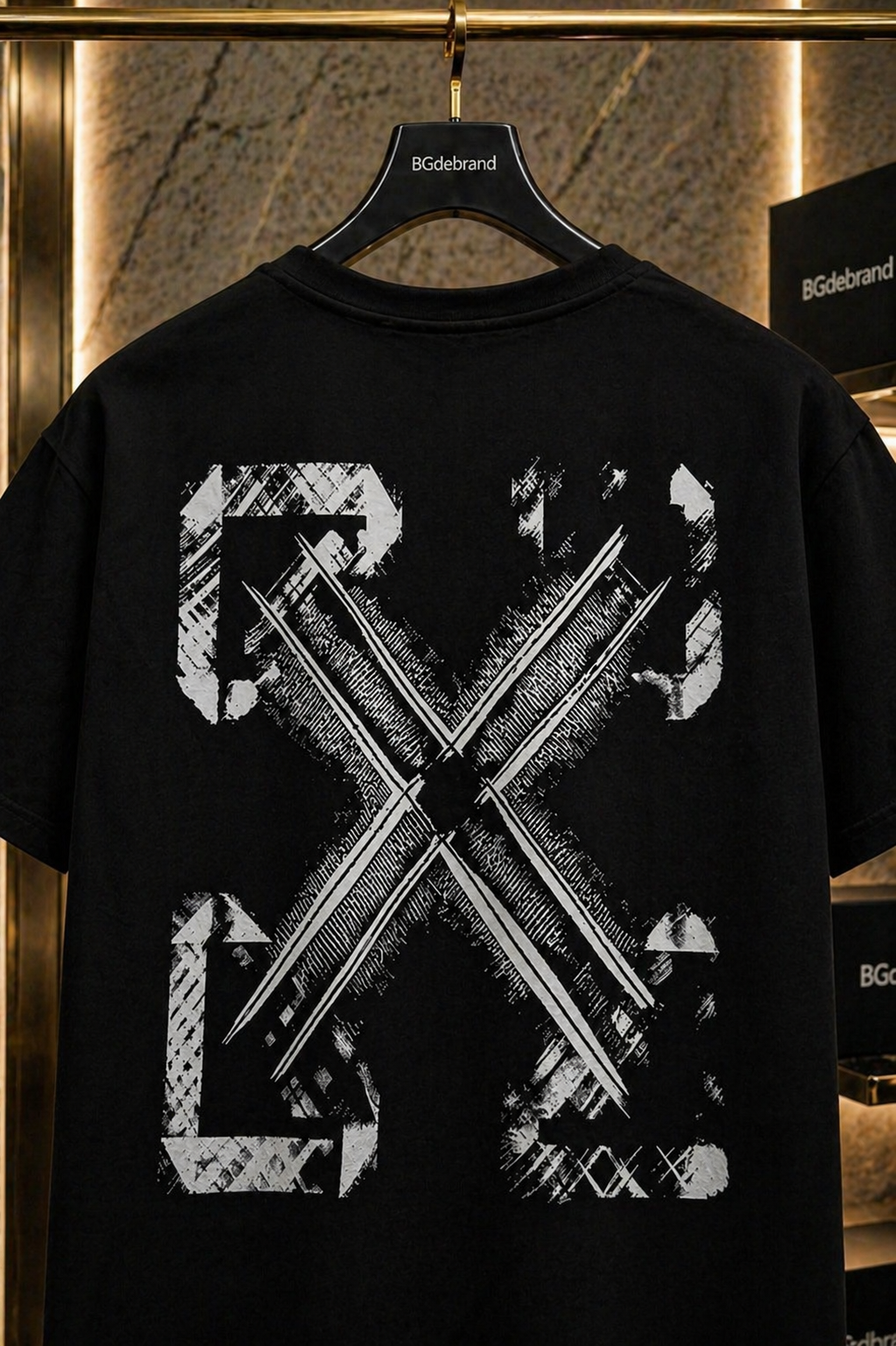 Tricou Off White Black