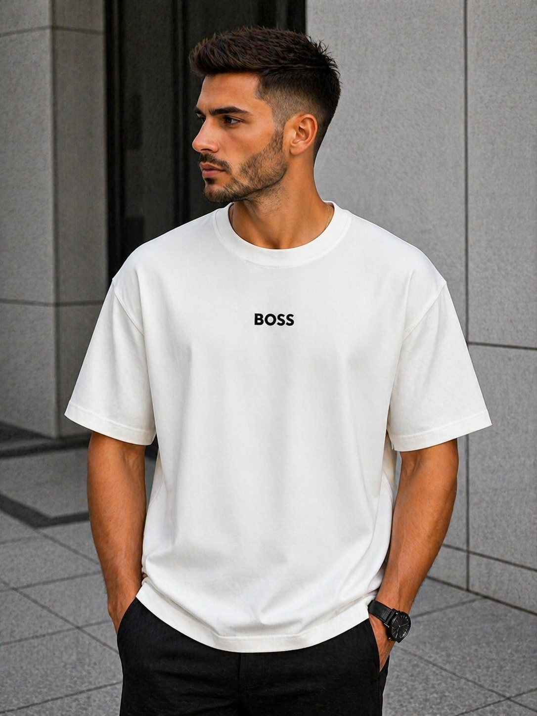 Tricou Boss White