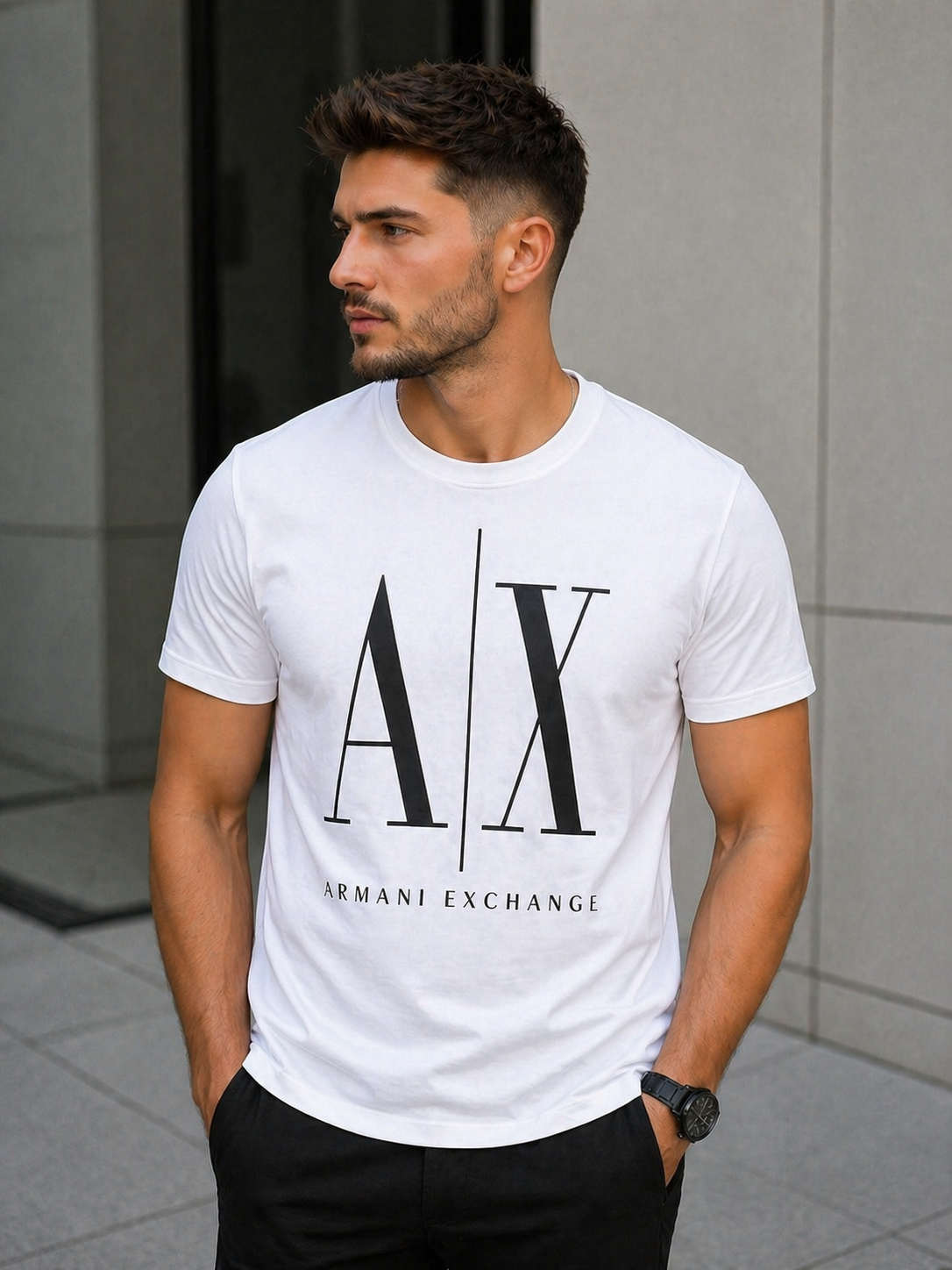 Tricou Armani Exchange - White