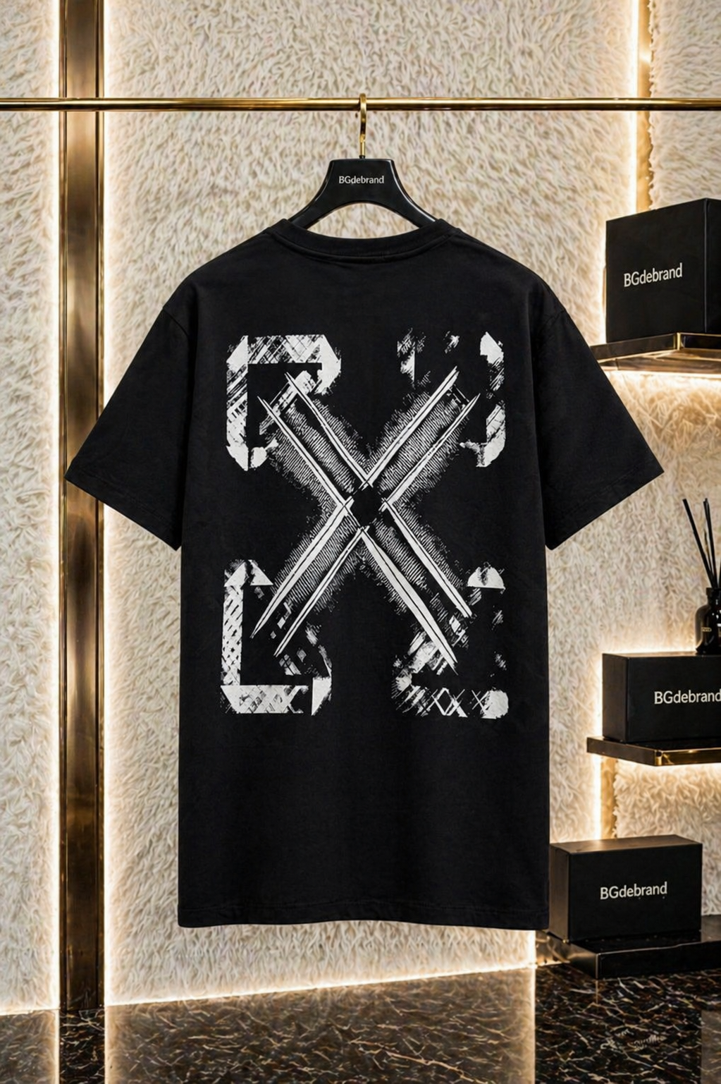 Tricou Off White Black