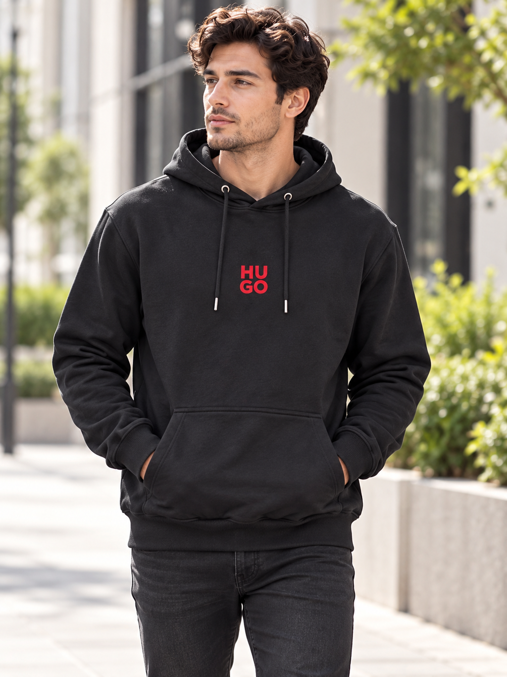 Hanorac bărbați Hugo - logo print