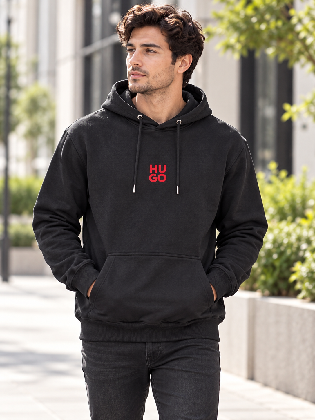 Hanorac bărbați Hugo - logo print