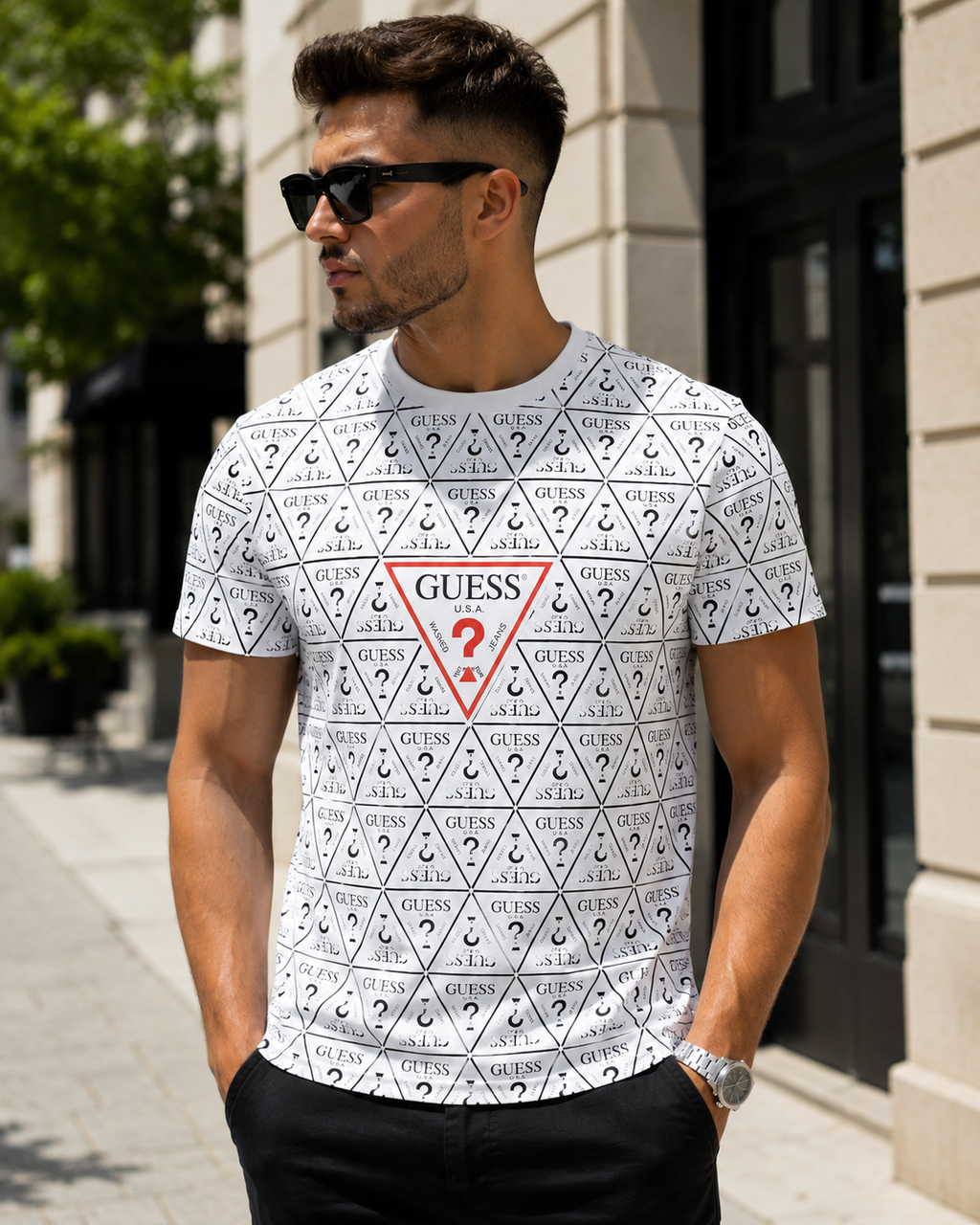 A - T-shirt Guess - White