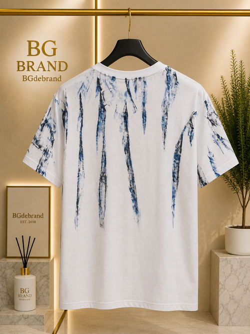 01 - Balenciaga T-shirt White & Blue