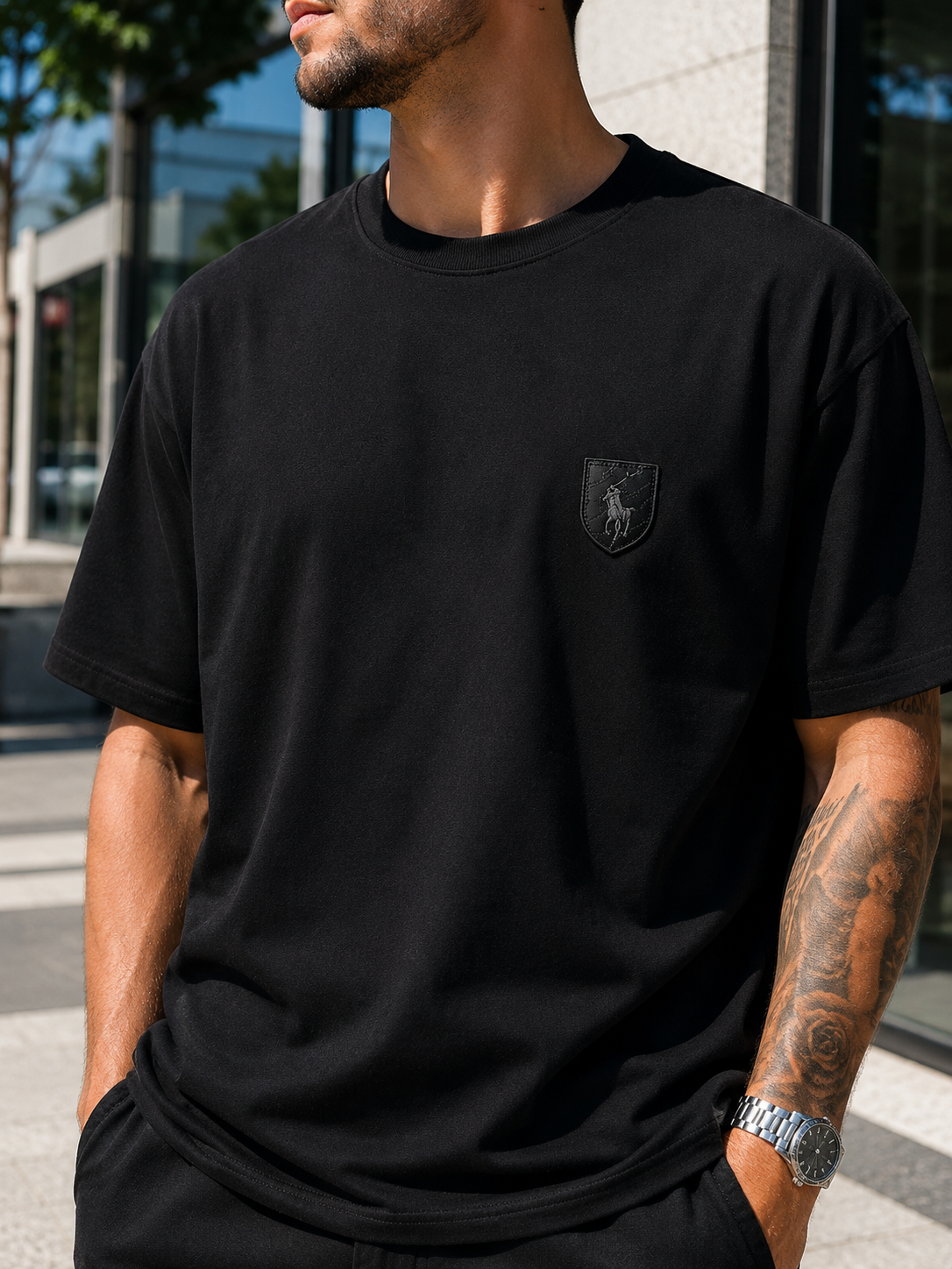 0001 - Polo - T-Shirt Black
