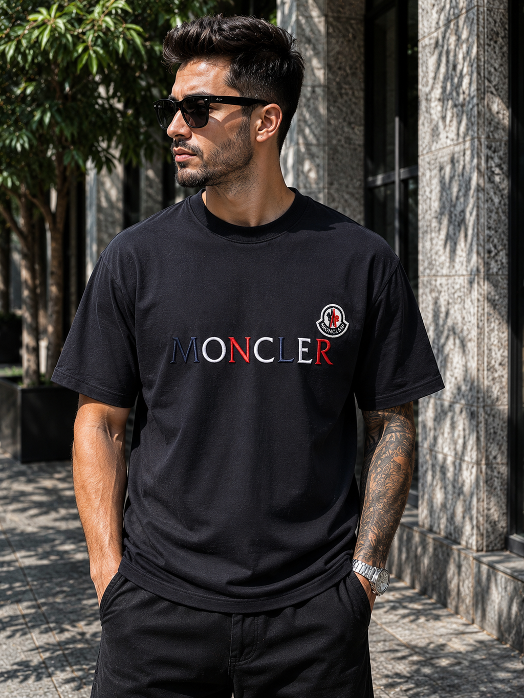 A - T-shirt Moncler - black