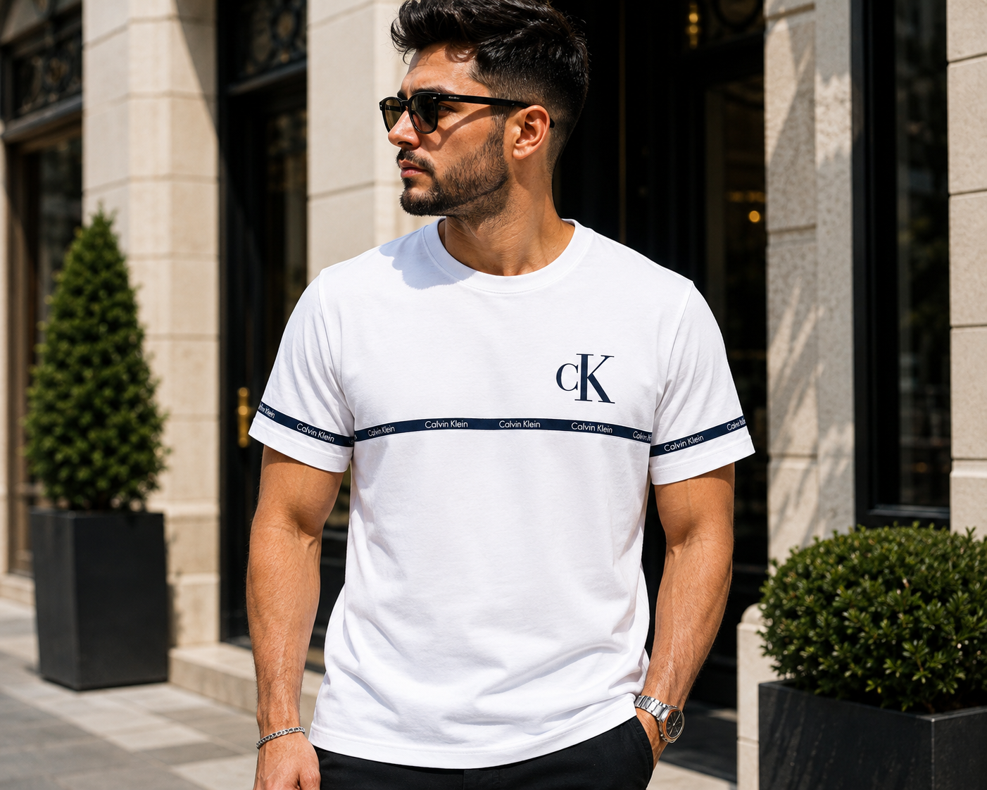 A Calvin Klein – Tricou Bărbați, Model Modern