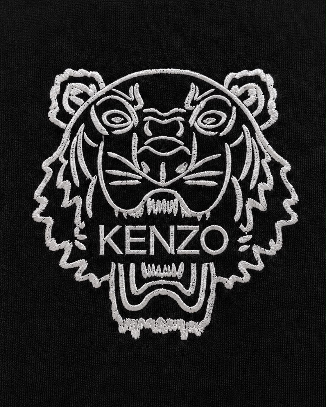 Kenzo Tricou Negru Bărbați cu Logo Brodat