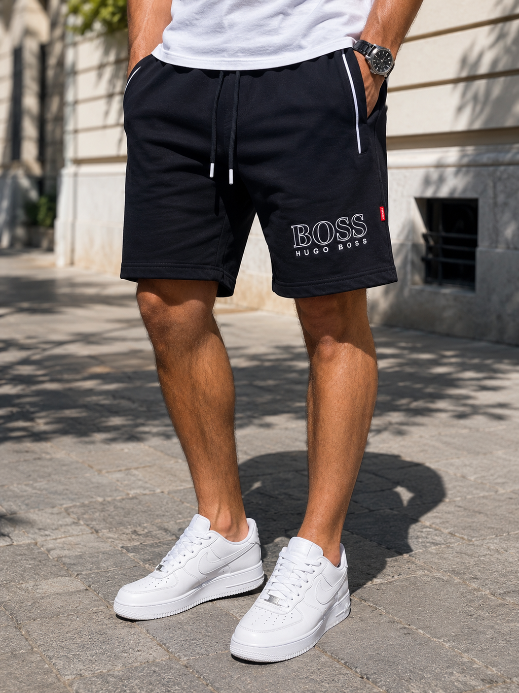 Pantaloni Scurți Negri HUGO BOSS – Model Casual Sport