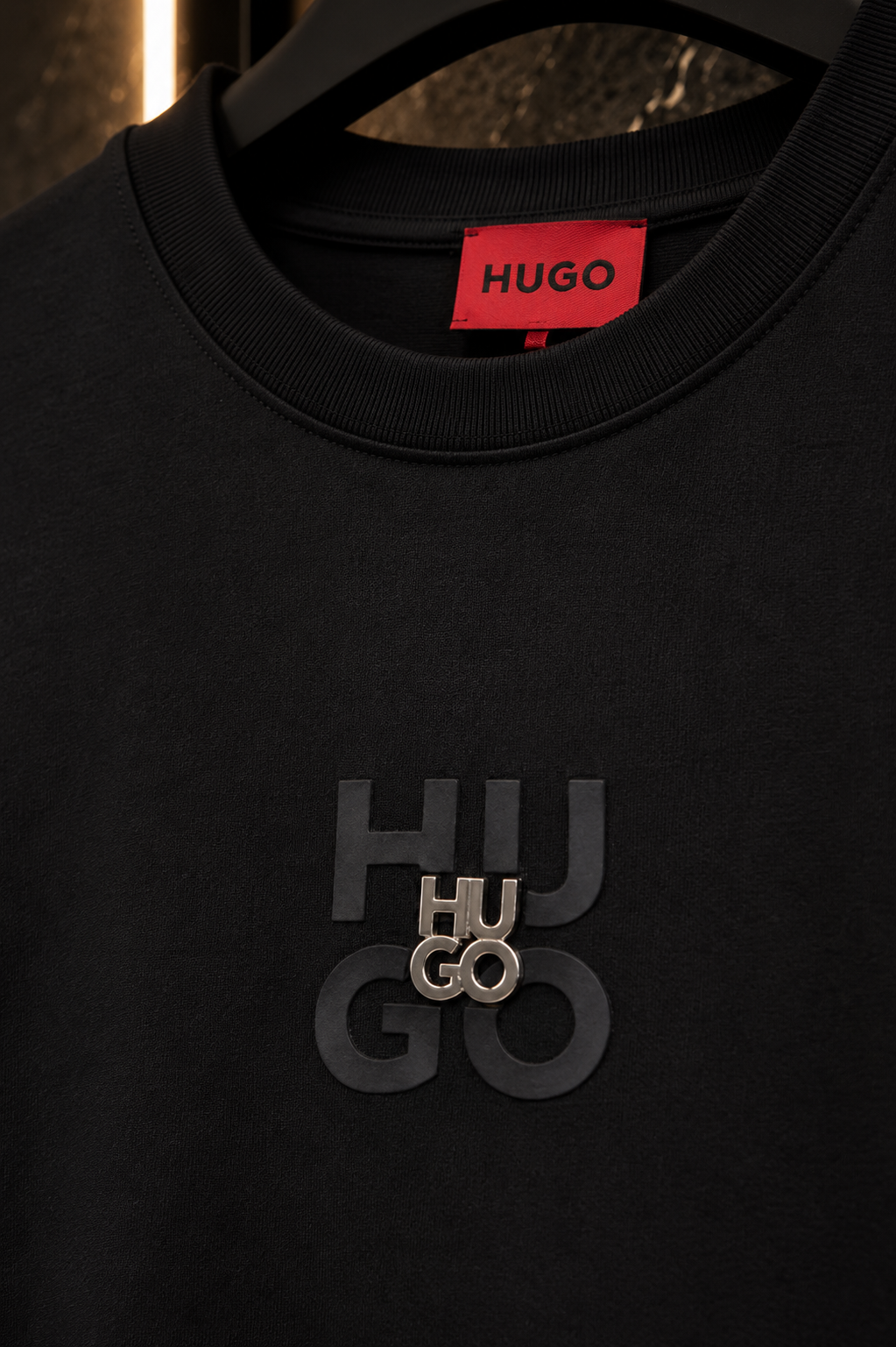 A - Hugo T-shirt - Black Premium