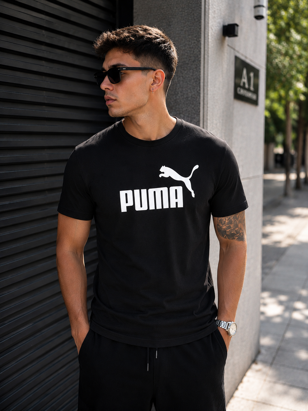 A - T-Shirt Puma - black