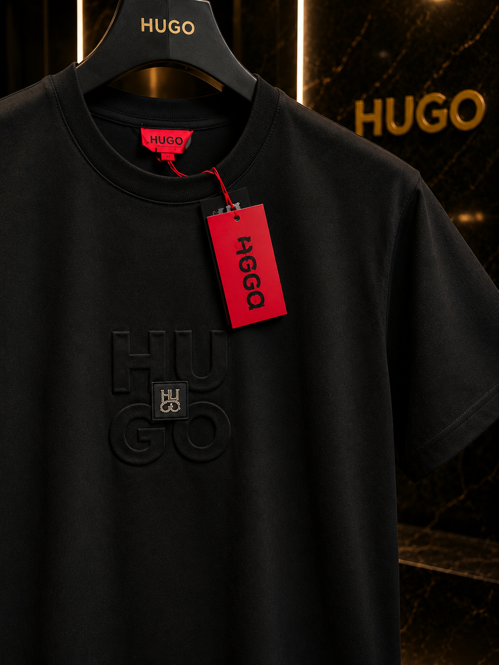 Premium Tricou Hugo - black