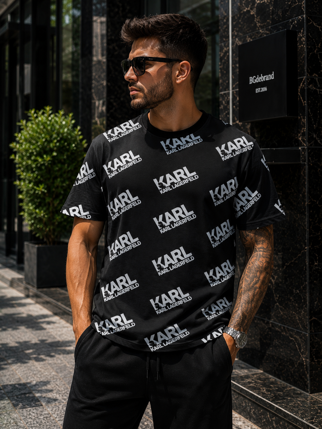 A - T-shirt Karl Largafield black