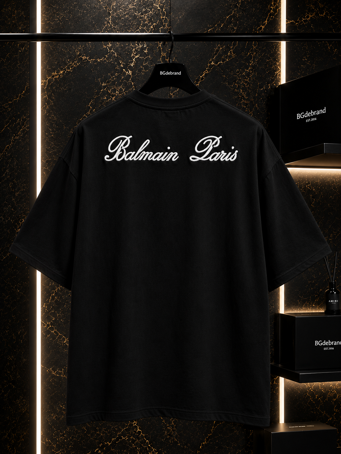 A - T-shirt Balmain Paris - Blcak