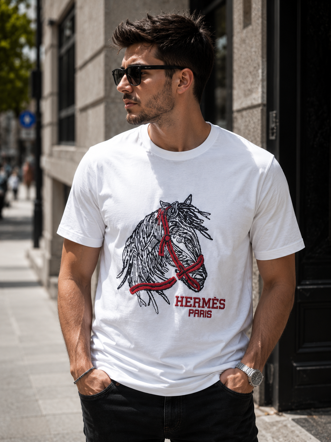 A - T-shirt Hermès - White