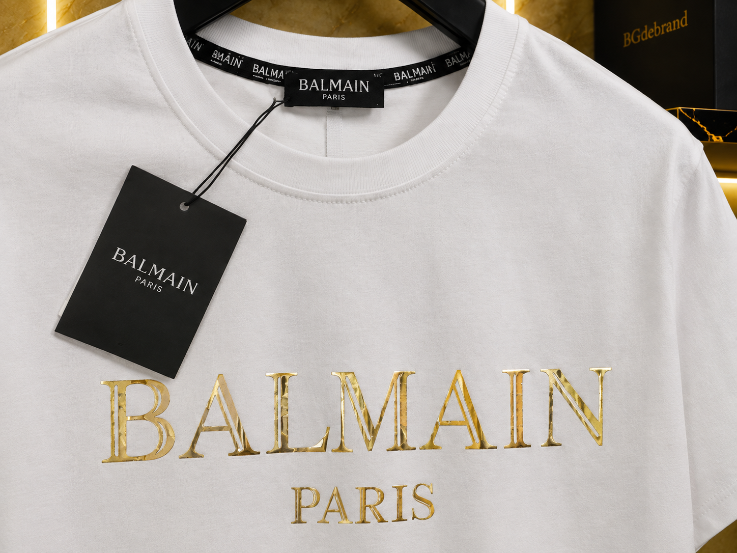 A - Balmain White & Gold