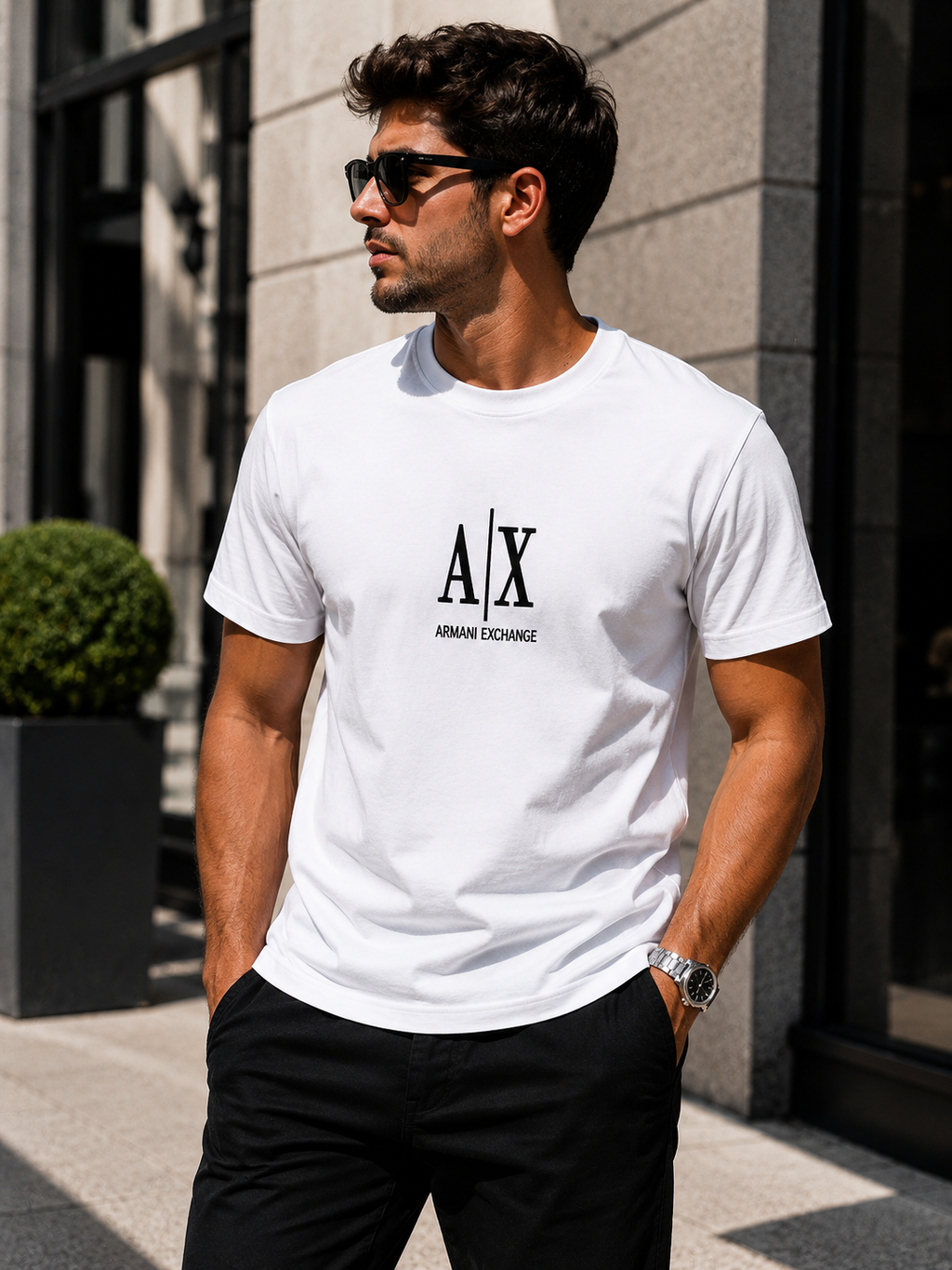 01 - Armani Exchange - White