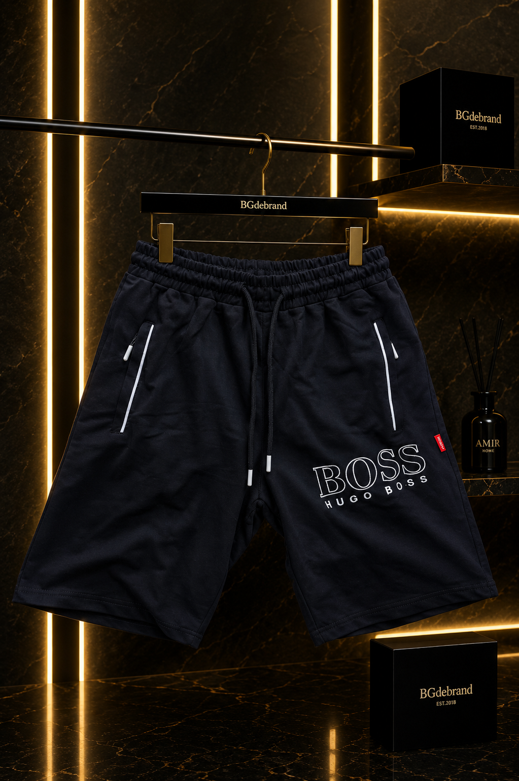 Pantaloni Scurți Negri HUGO BOSS – Model Casual Sport