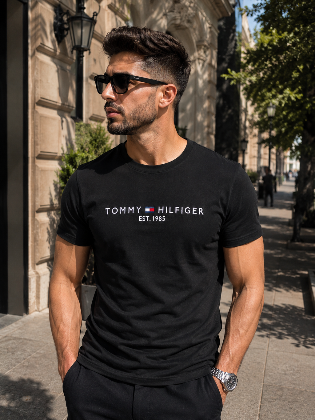 Tricou Tommy Hilfiger - black