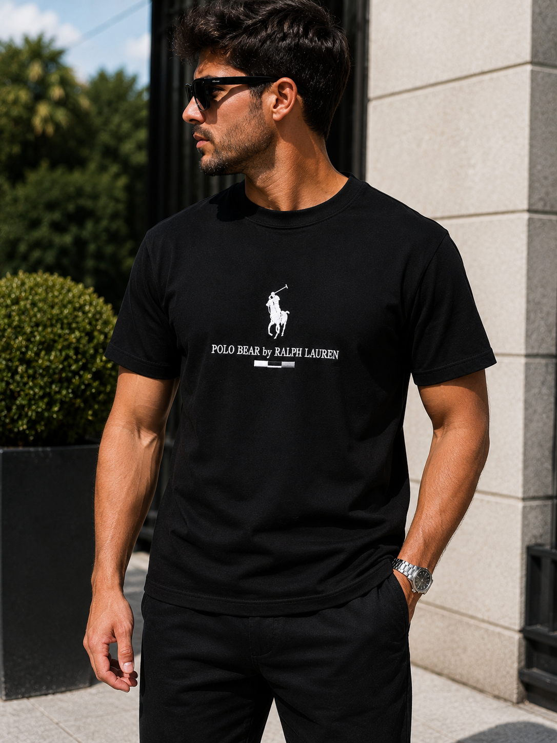 A - Polo T-shirt Black