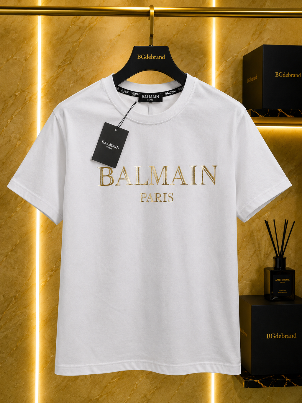 A - Balmain White & Gold