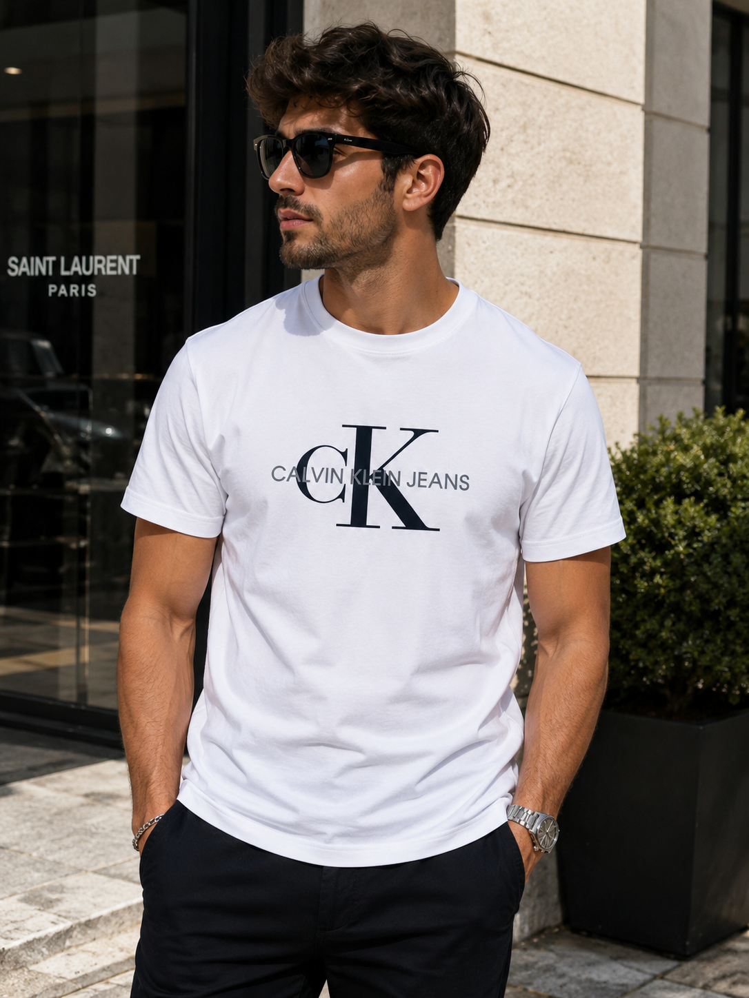 Tricou Calvin Klein Jeans - White