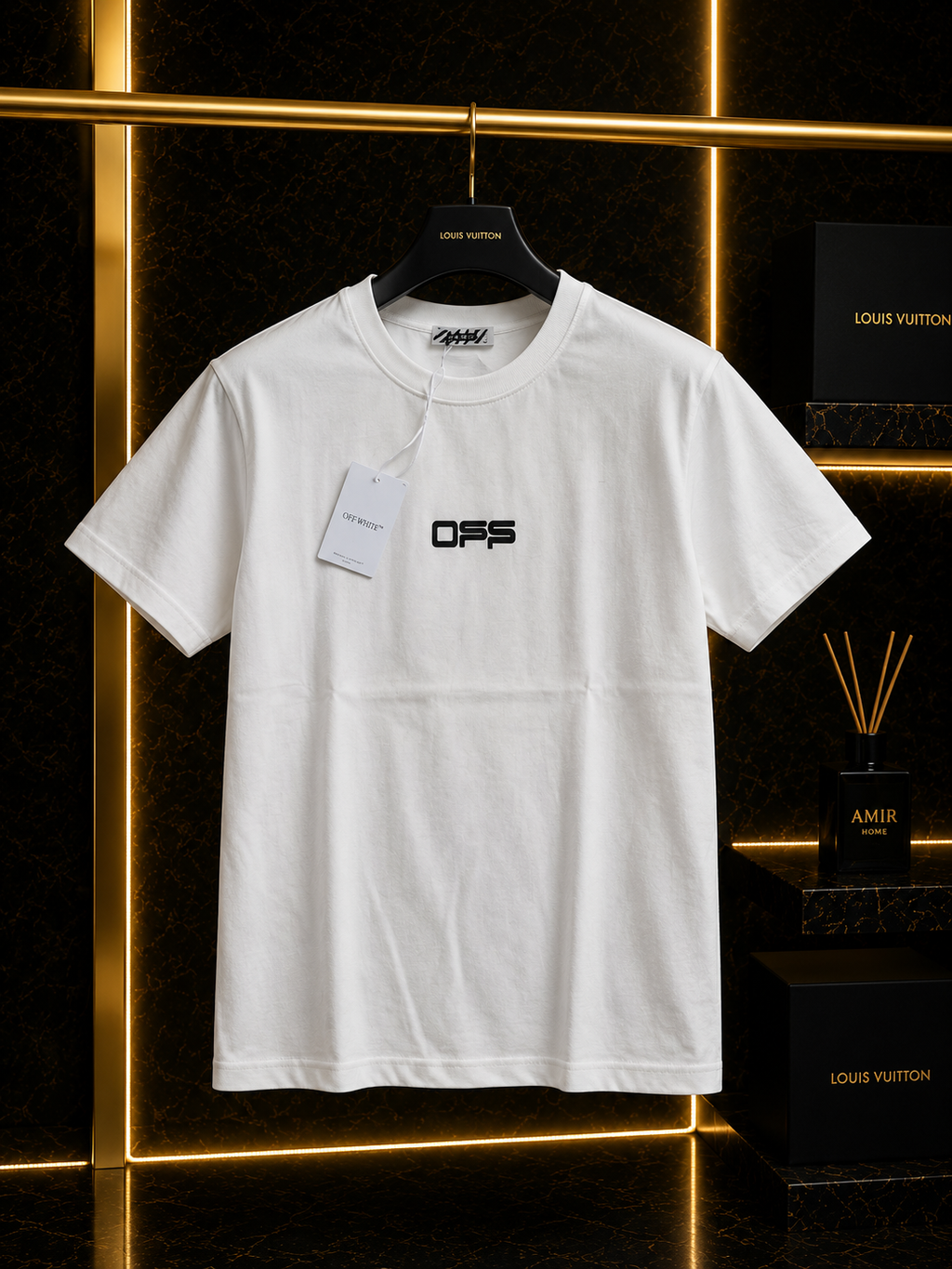 Off-White- Alb – imprimeu față și spate