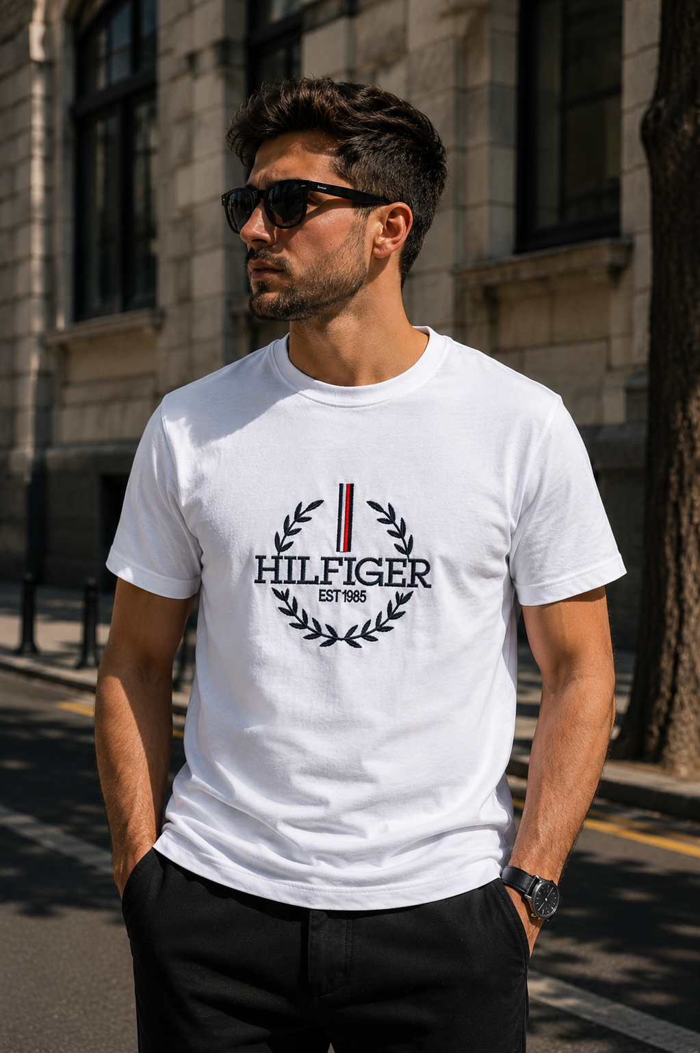 Tommy Hilfiger White – Hilfiger EST 1985