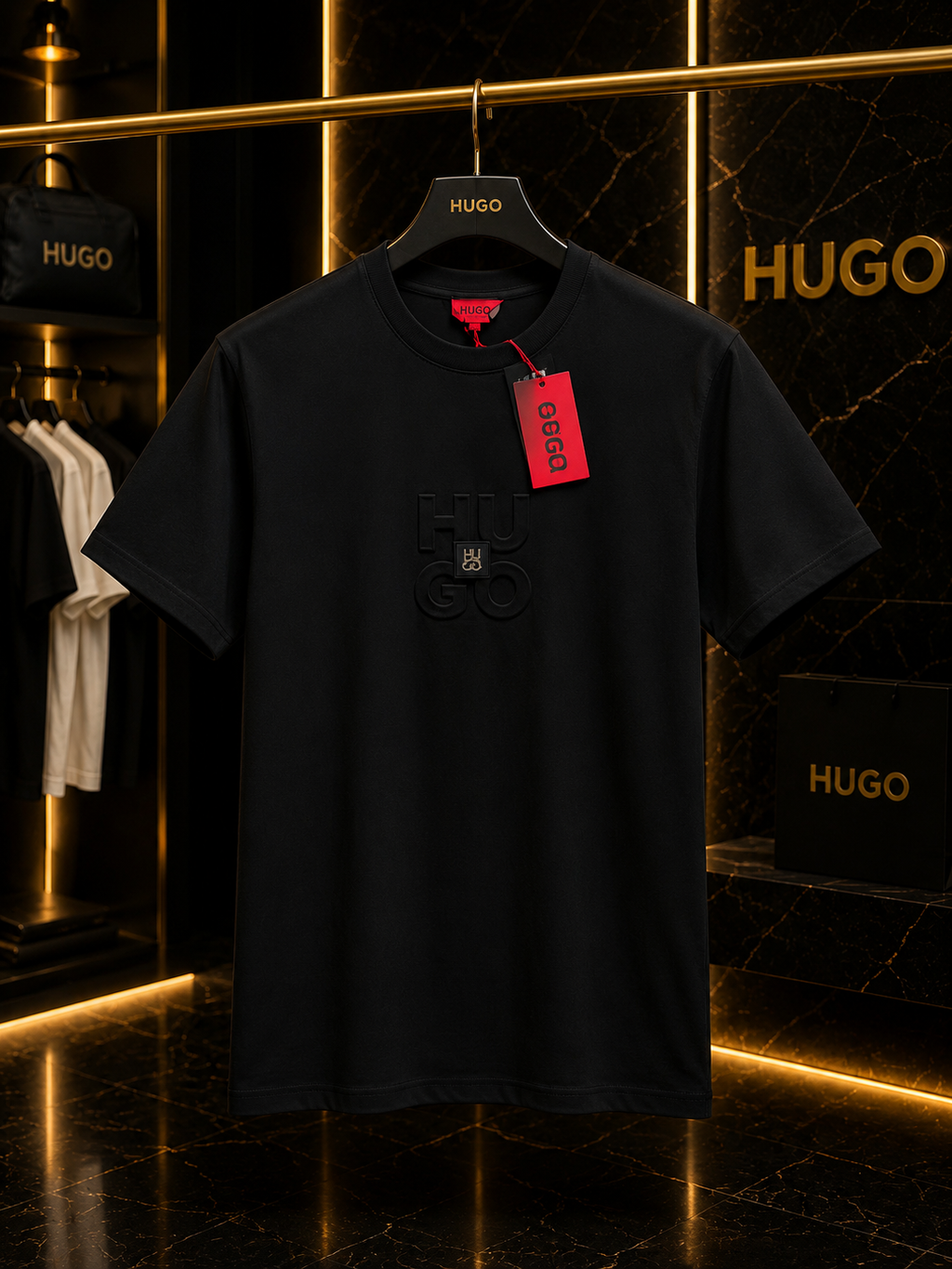 Premium Tricou Hugo - black
