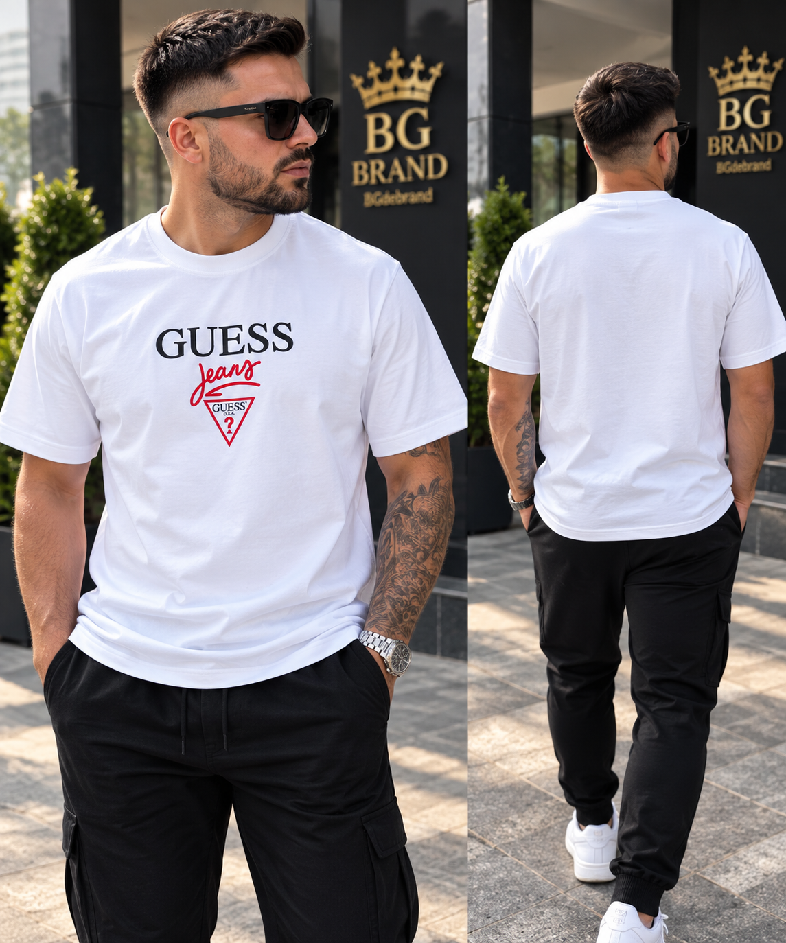 02 - Guess - White & Red
