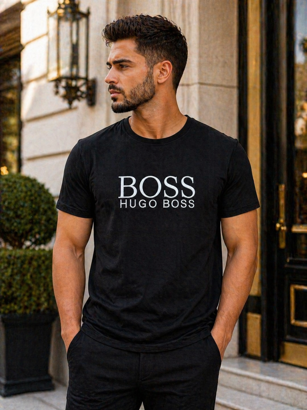 Tricou Hugo Boss - black