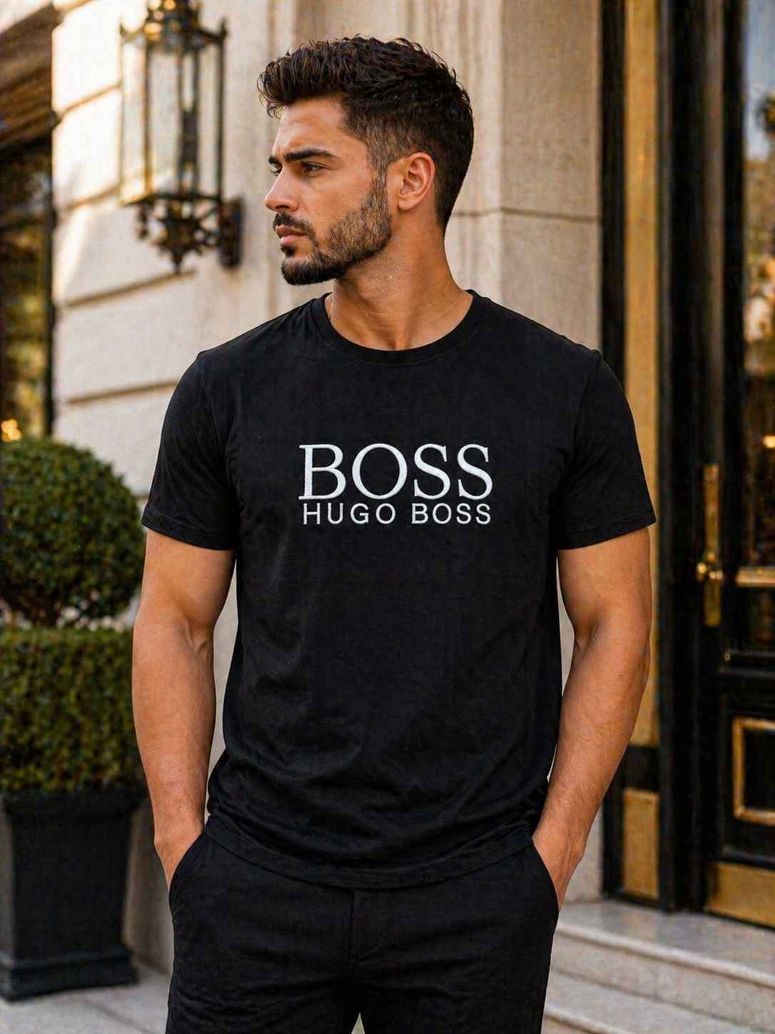 Tricou Hugo Boss - black