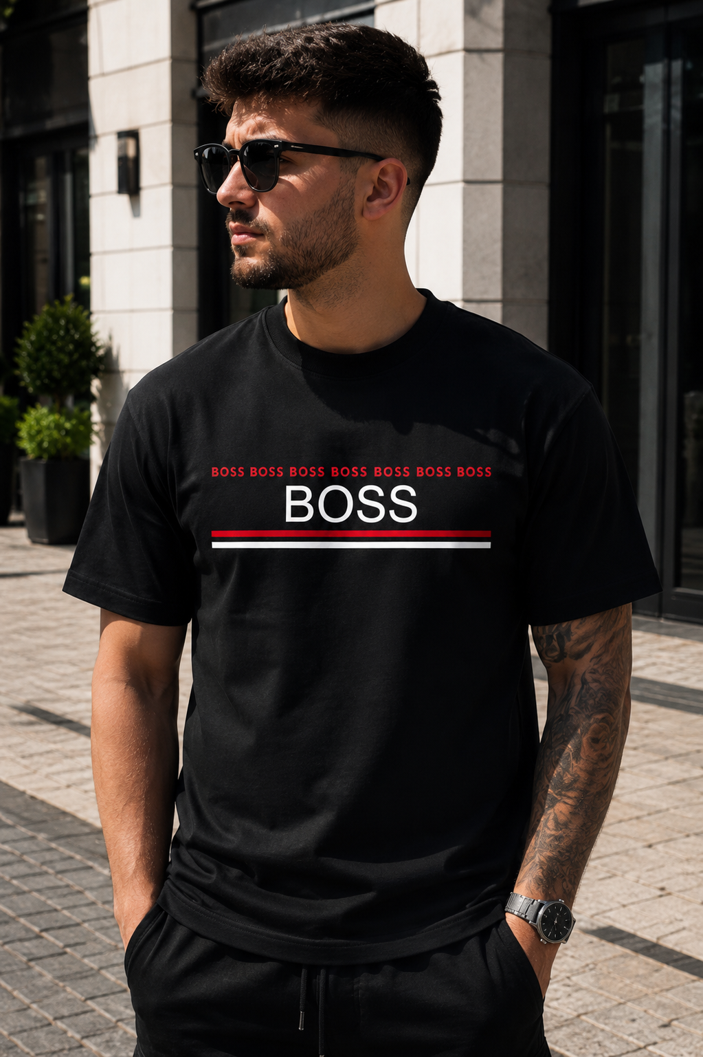 A - Boss T-shirt - Black Premium