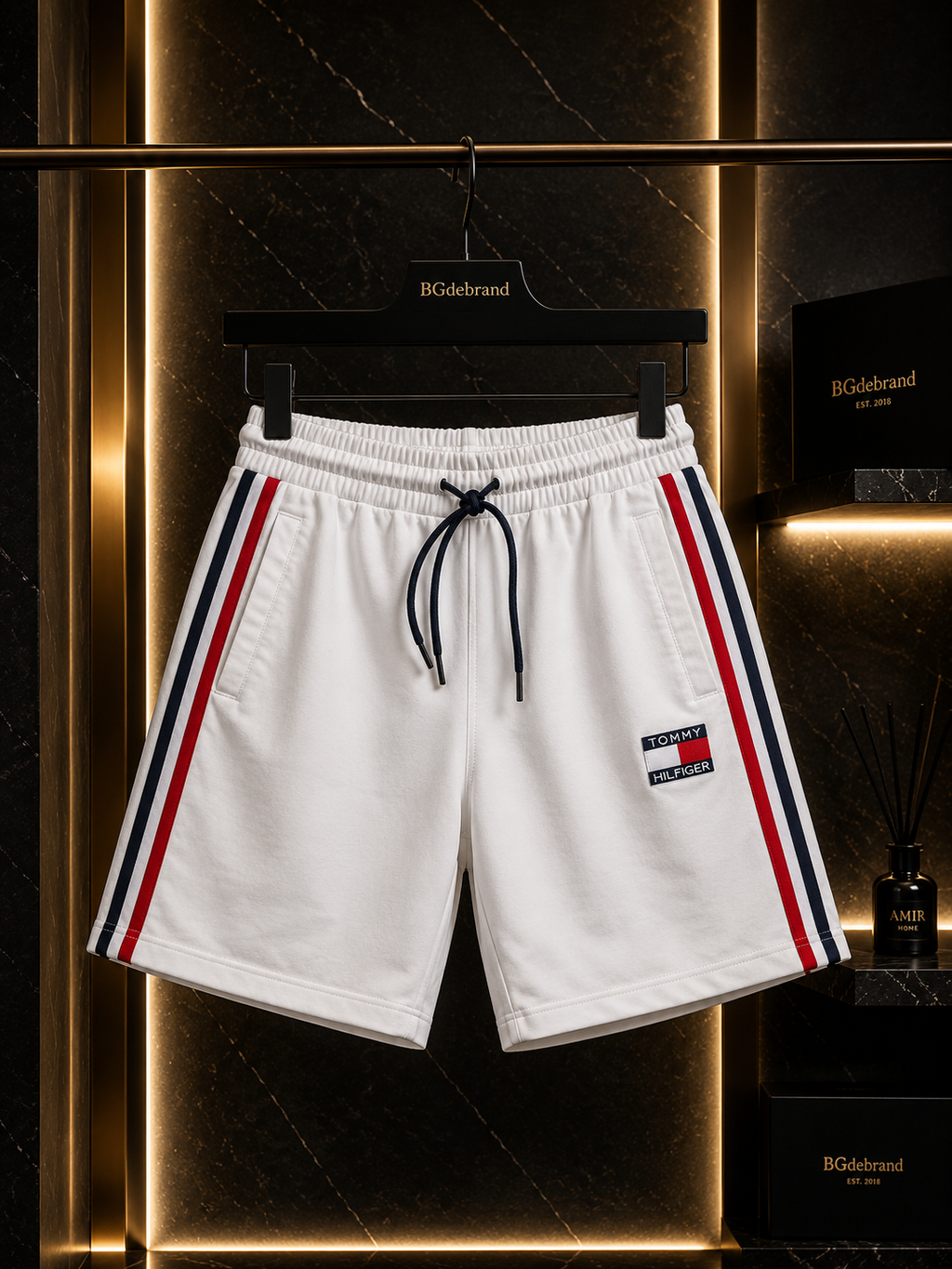 Pantaloni scurți Tommy Hilfiger – Albi