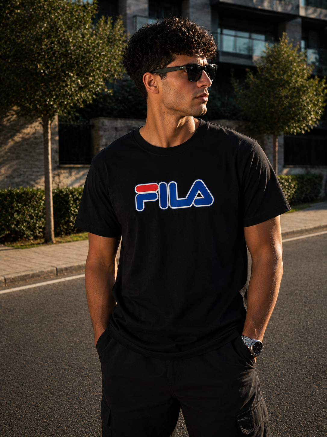 Tricou Fila Black - 100% Cutton