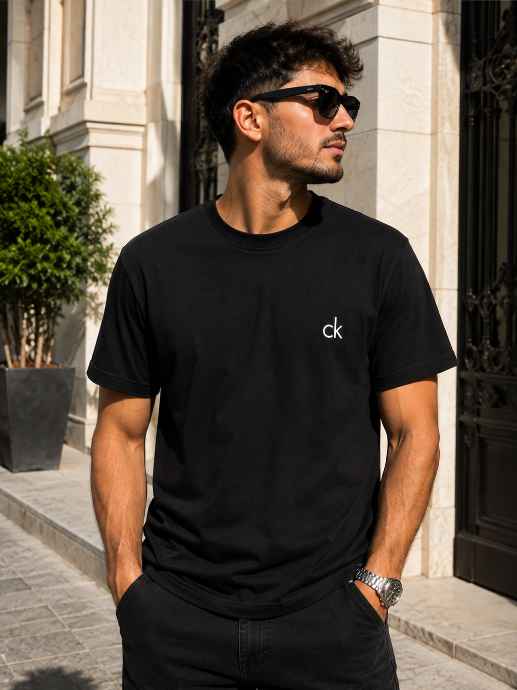 03 - Calvin Klein - siglă mica cusută