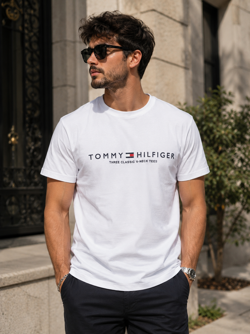 Tricou Tommy Hilfiger Alb